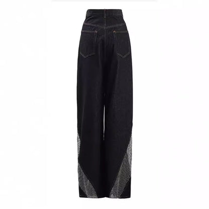 Hollow Stitching Wide-leg Trousers For Women