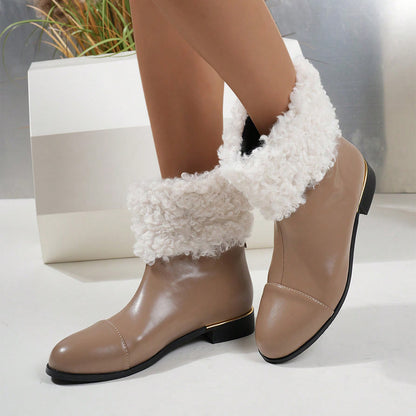 British Style Short Boots With Short Plush Autumn And Winter Ins All-match Fashion Women's Shoes